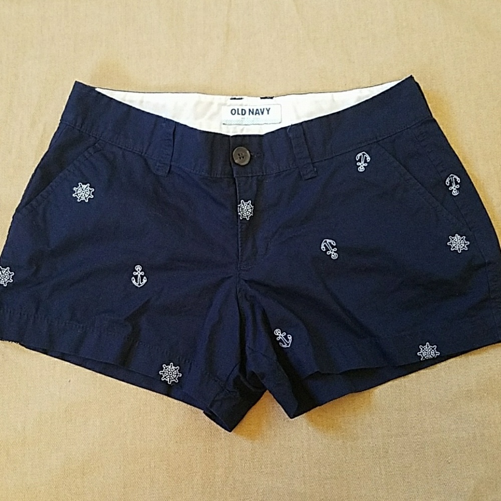 Old Navy anchor shorts cotton 3" inseam